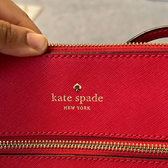 Kate Spade Red Crossbody Bag with Gold Accents - Picture 2 of 5
